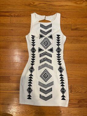 Design Lab Tribal Boho Mini Dress (Size XS)